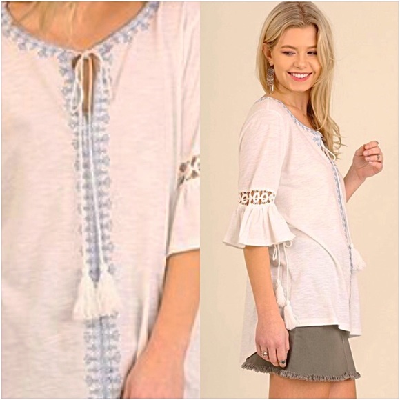 Festival Flowy Boho Embroidered Tassel SM - Picture 3 of 8